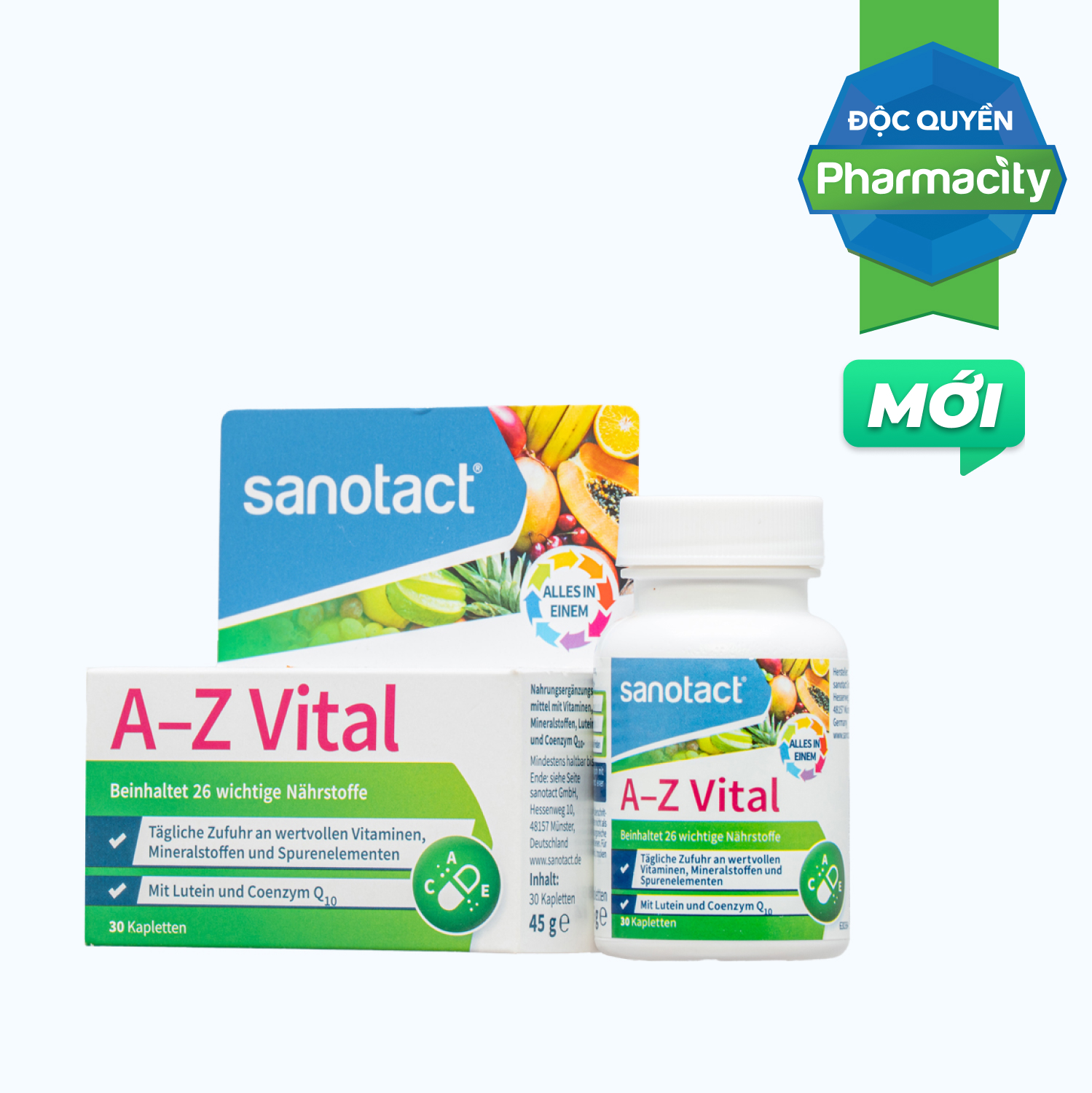 SANOTACT A-Z VITAL Hỗ Trợ Tăng Sức Đề Kháng (Hộp 30 viên)