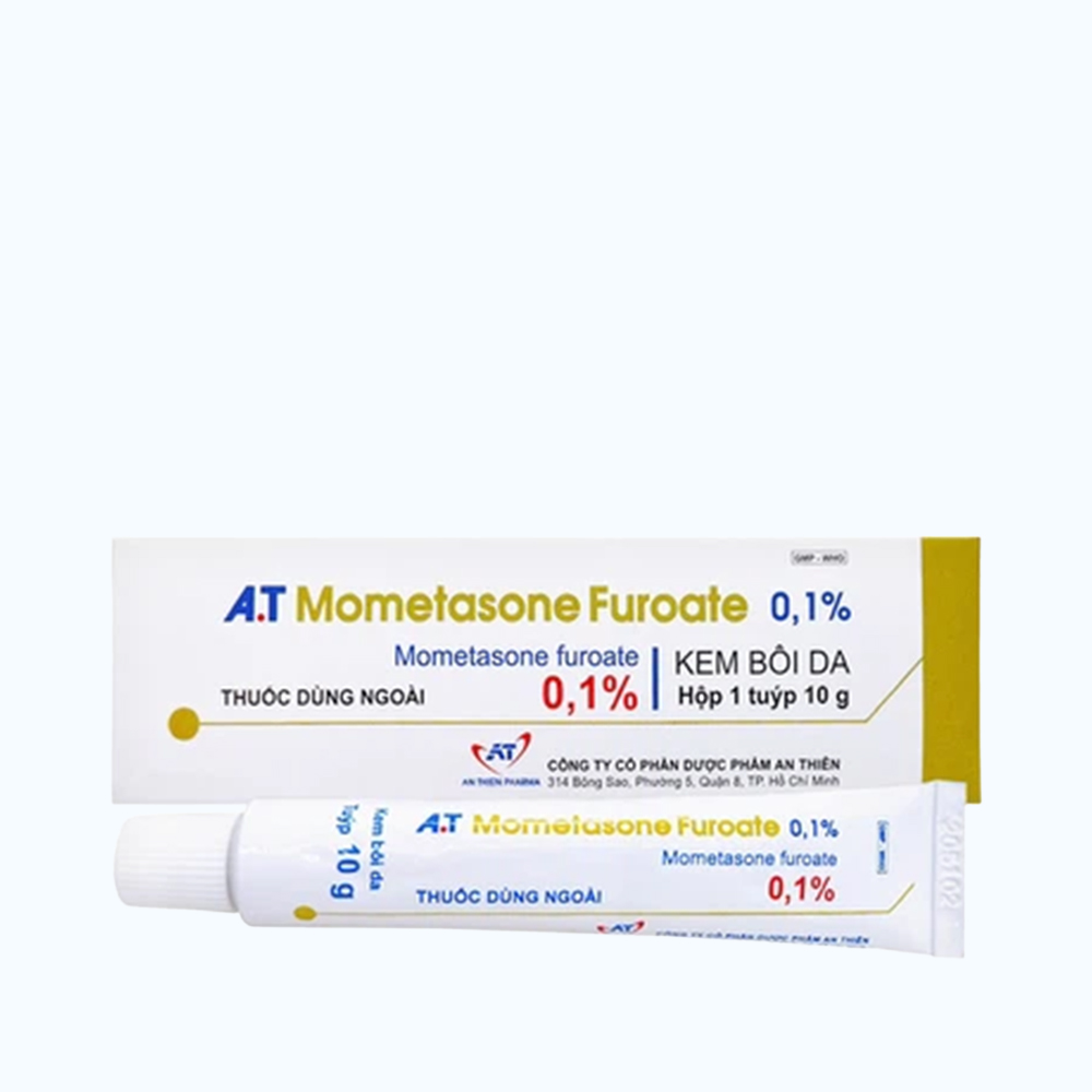 Kem bôi da A.T Mometasone Furoate 0.1% giảm viêm, ngứa ở các bệnh da (10g)