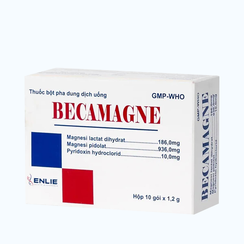 Thuốc Becamagne điều trị hiếu hụt magnesi (10 gói)