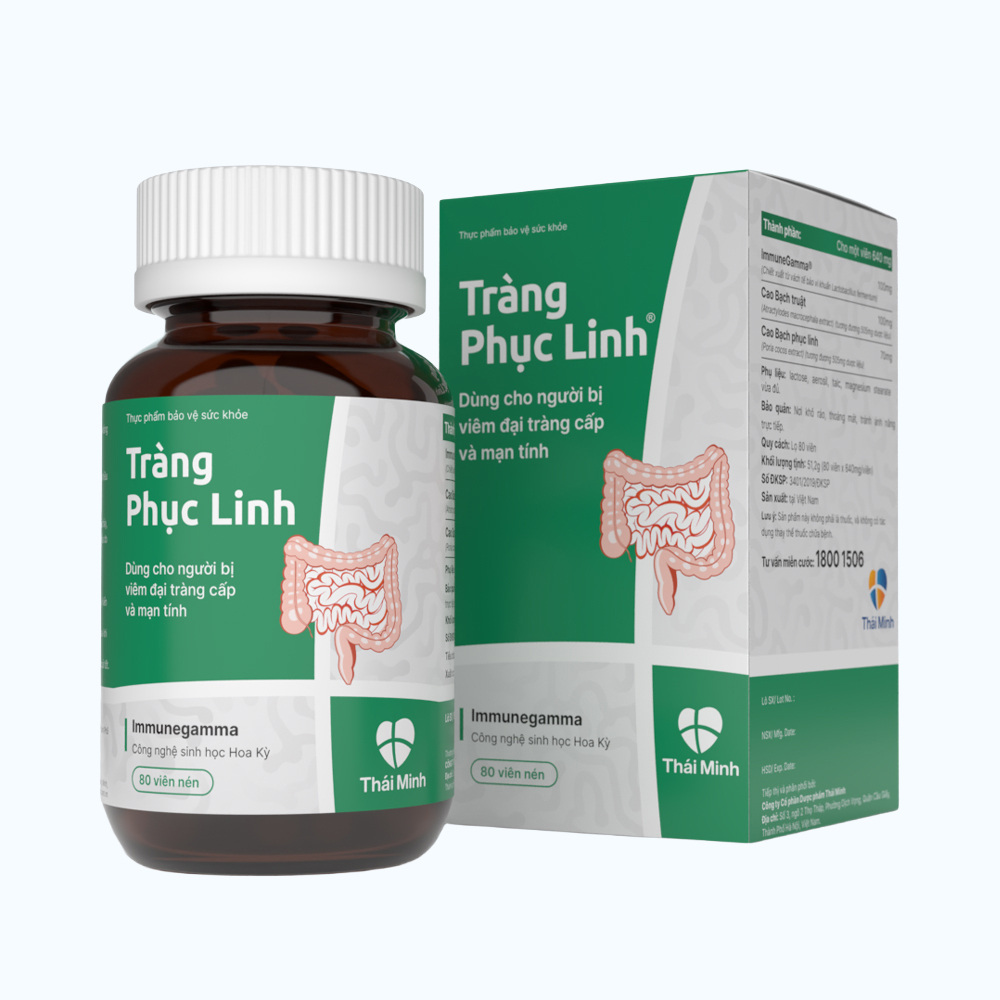 Viên uống Tràng Phục Linh Thái Minh (2 vỉ x 10 viên) hỗ trợ viêm đại tràng