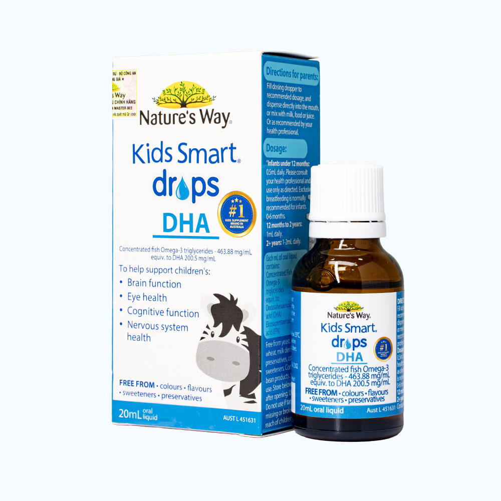 Smart Drops Siro NATURE'S WAY Kids Smart DROPS - DHA thúc đẩy sự phát triển của não ...