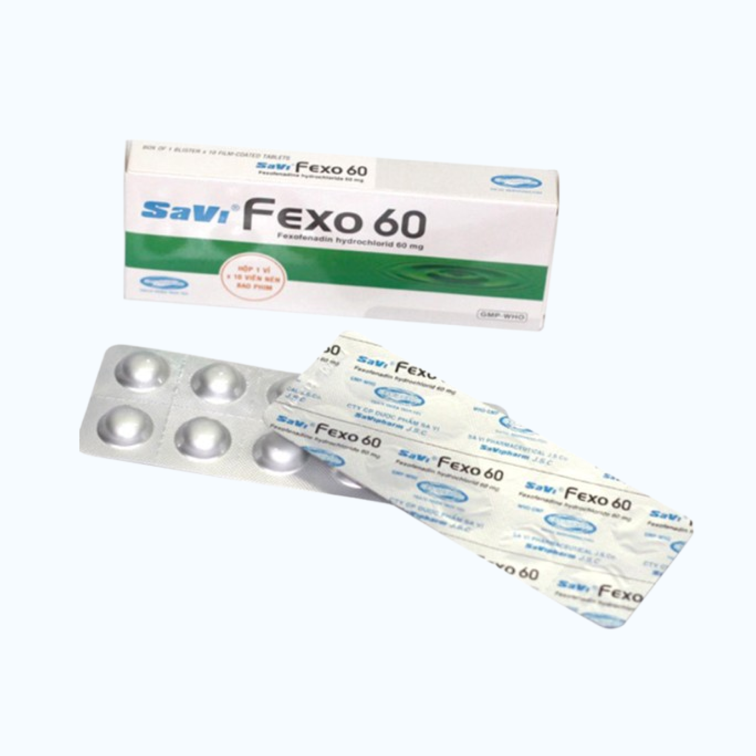 SaviFexo 60mg điều trị viêm mũi dị ứng (Hộp 1 chai 100 viên)