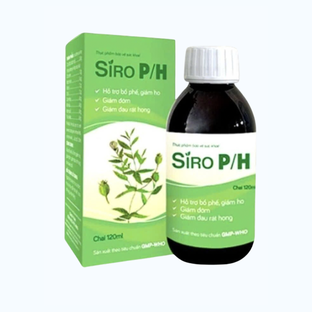 Siro P/H 120ml Phúc Hưng giúp hỗ trợ giảm ho khan, ho có đờm (Hộp 1 lọ x120ml)