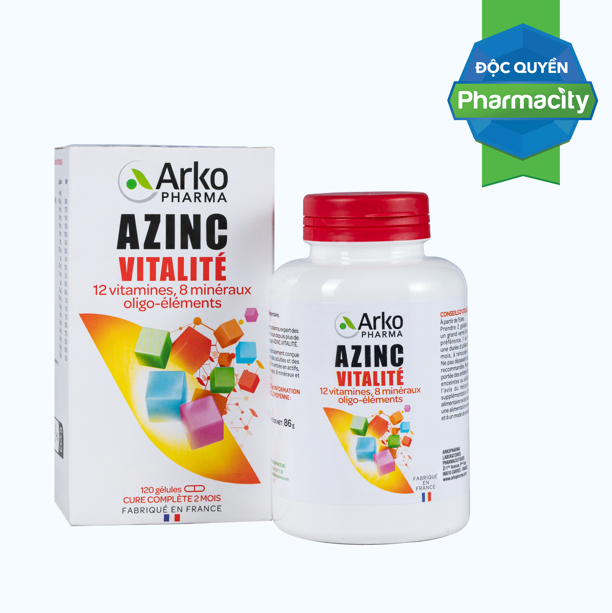 Arkopharma Azinc Vitalite bổ sung vitamin và khoáng chất tổng hợp