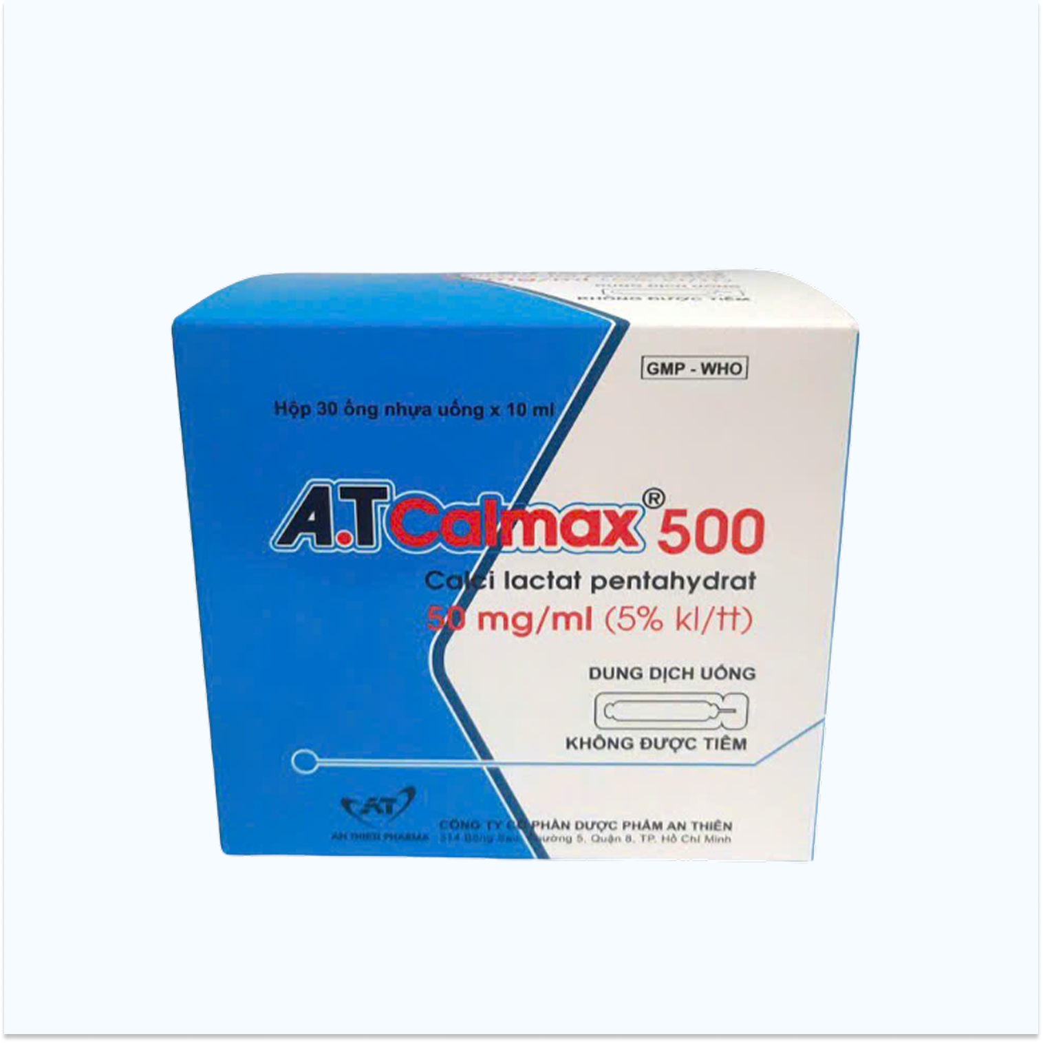 Thuốc A.T Calmax 500mg bổ sung canxi (30 ống x 10ml)