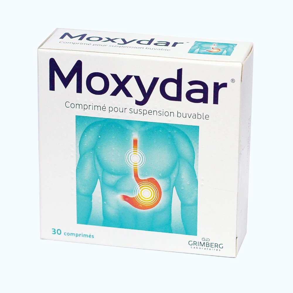 Moxydar Grimberg trị đau do bệnh ở thực quản, dạ dày, tá tràng (5 vỉ x 6 viên)