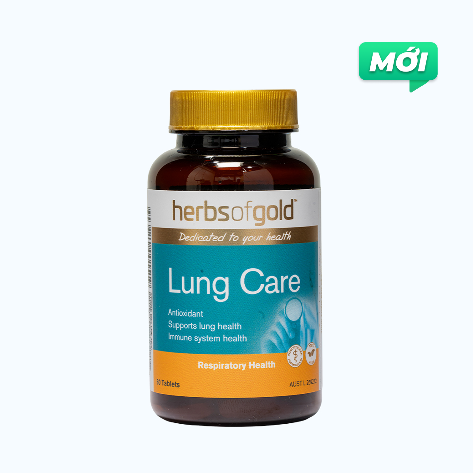 HERBS OF GOLD Lung Care Bổ Phổi (Lọ 60 viên)