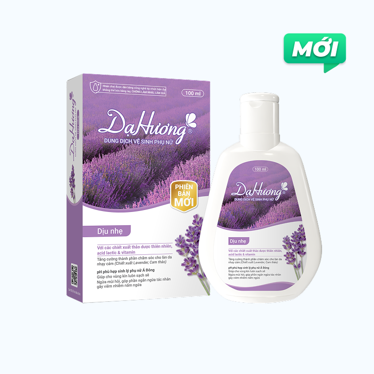 Dung dịch vệ sinh phụ nữ Dạ Hương Dịu nhẹ khử mùi hôi, ngừa viêm nhiễm 100ml