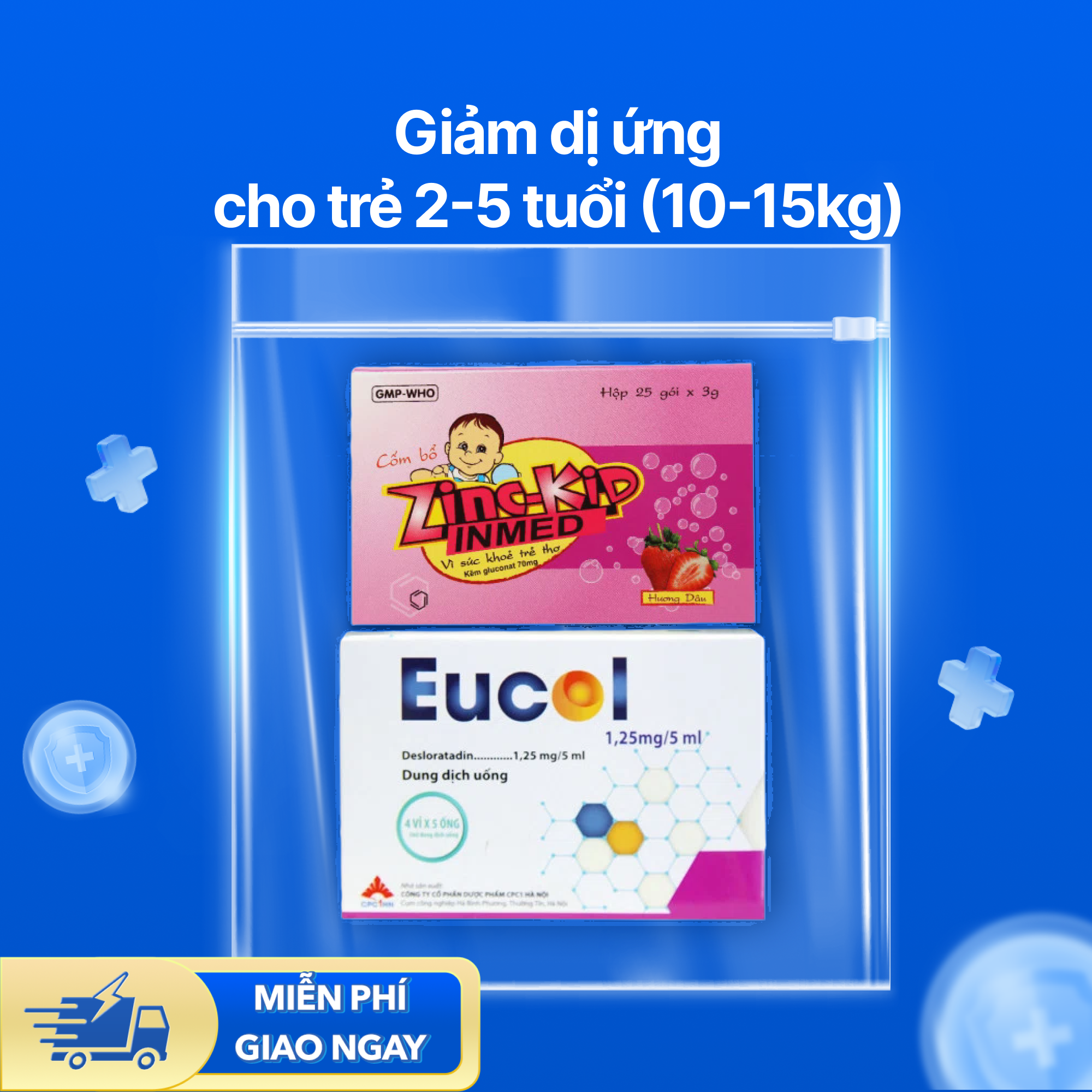 Nhóm sản phẩm giảm dị ứng cho trẻ 2-5 tuổi (Cân nặng 10-15kg)