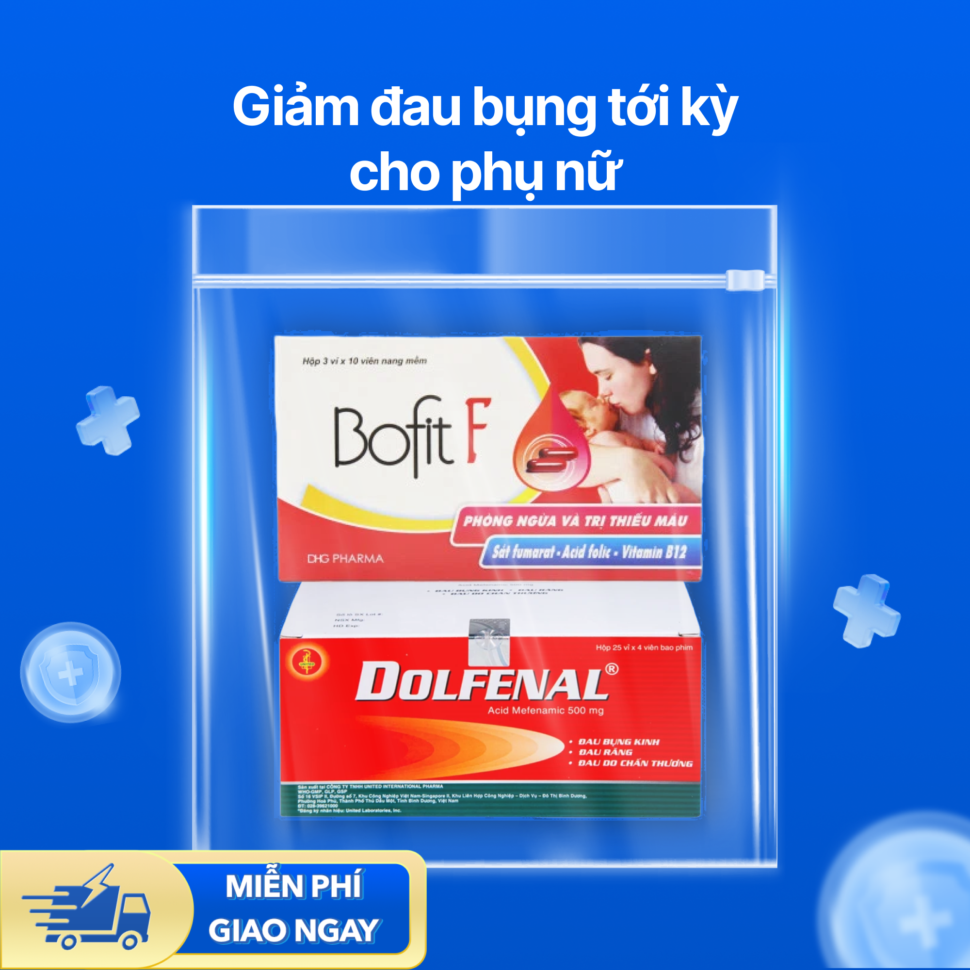Nhóm sản phẩm giảm đau bụng tới kỳ cho phụ nữ