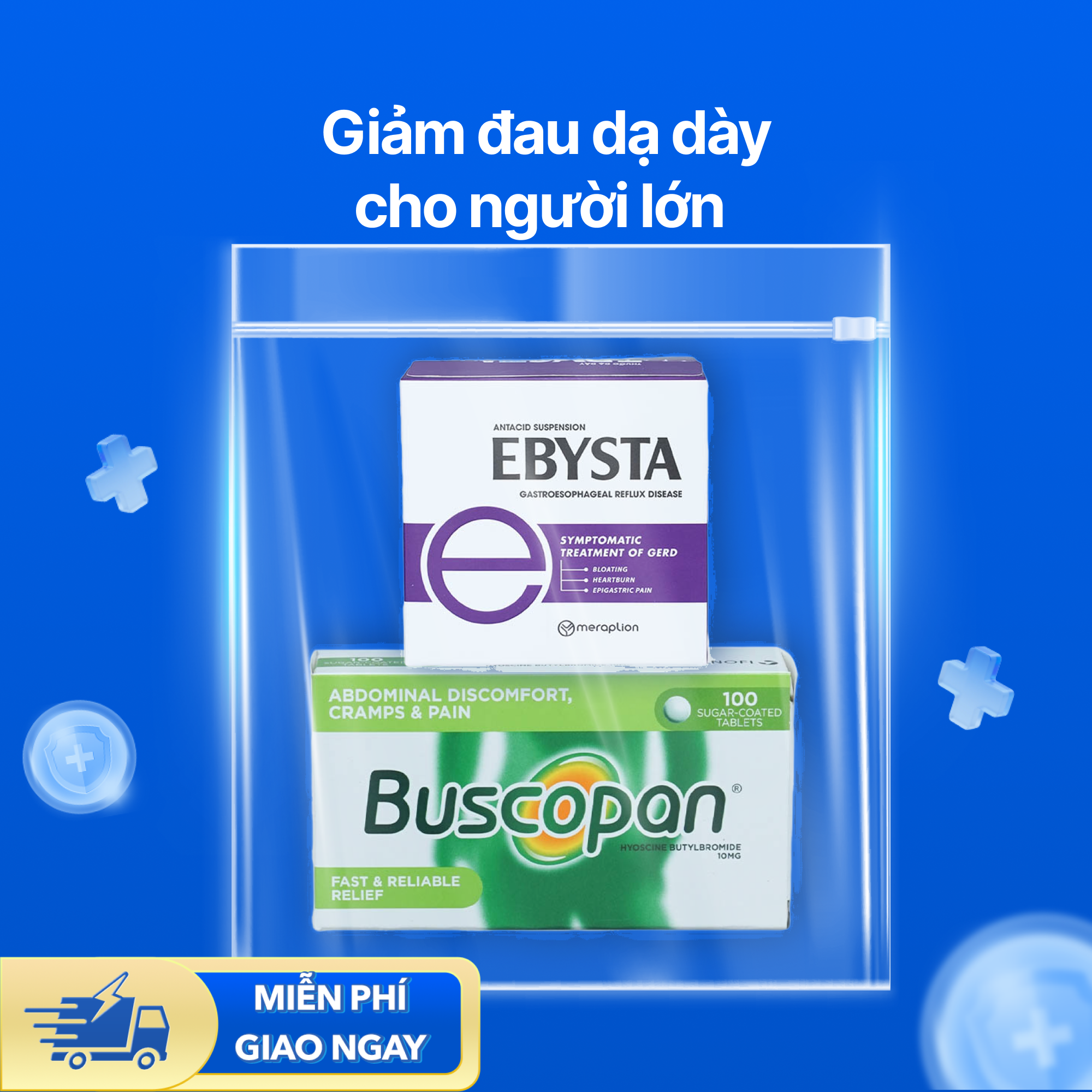 Nhóm sản phẩm giảm đau dạ dày cho người lớn
