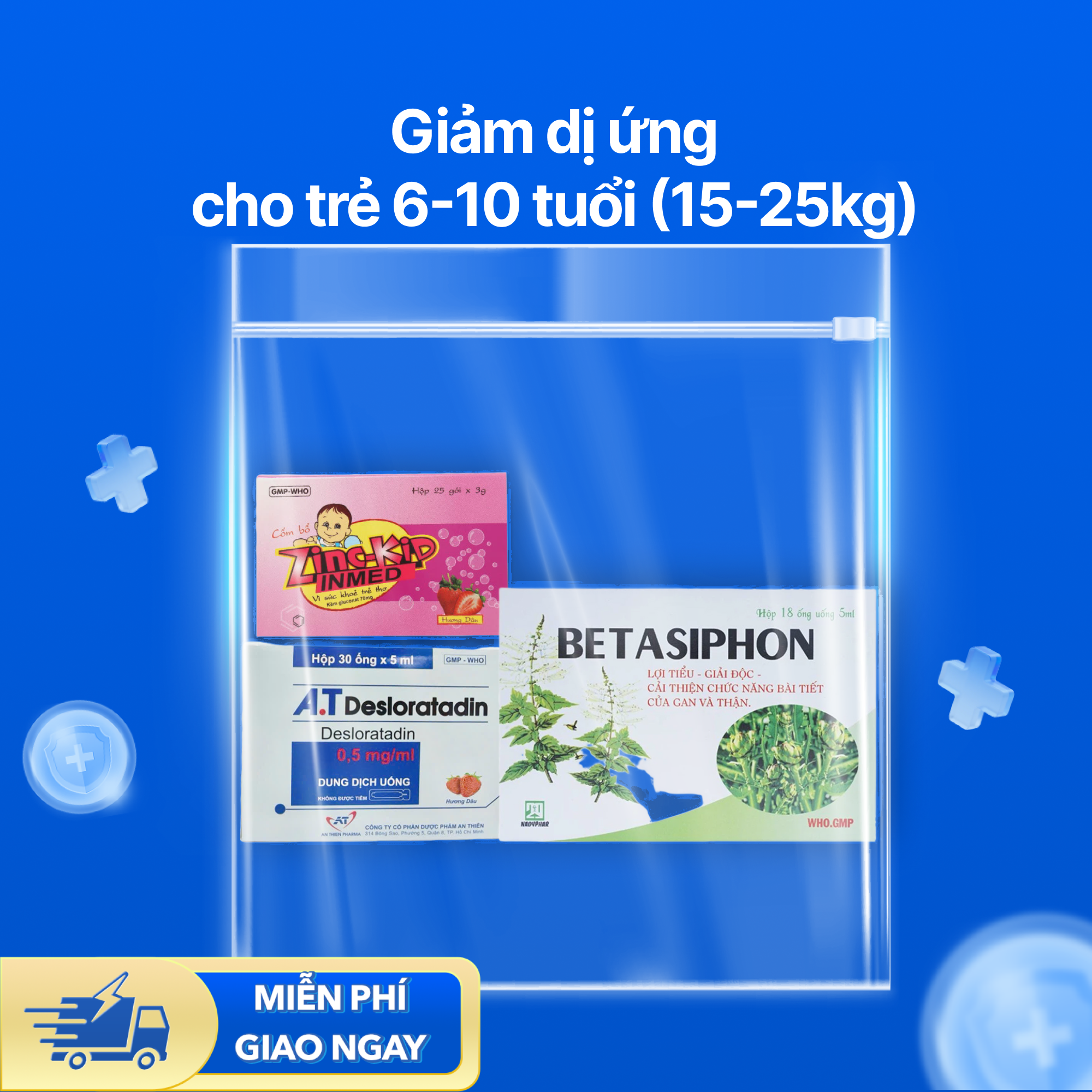 Nhóm sản phẩm giảm dị ứng cho trẻ 6-10 tuổi (Cân nặng 15-25kg)