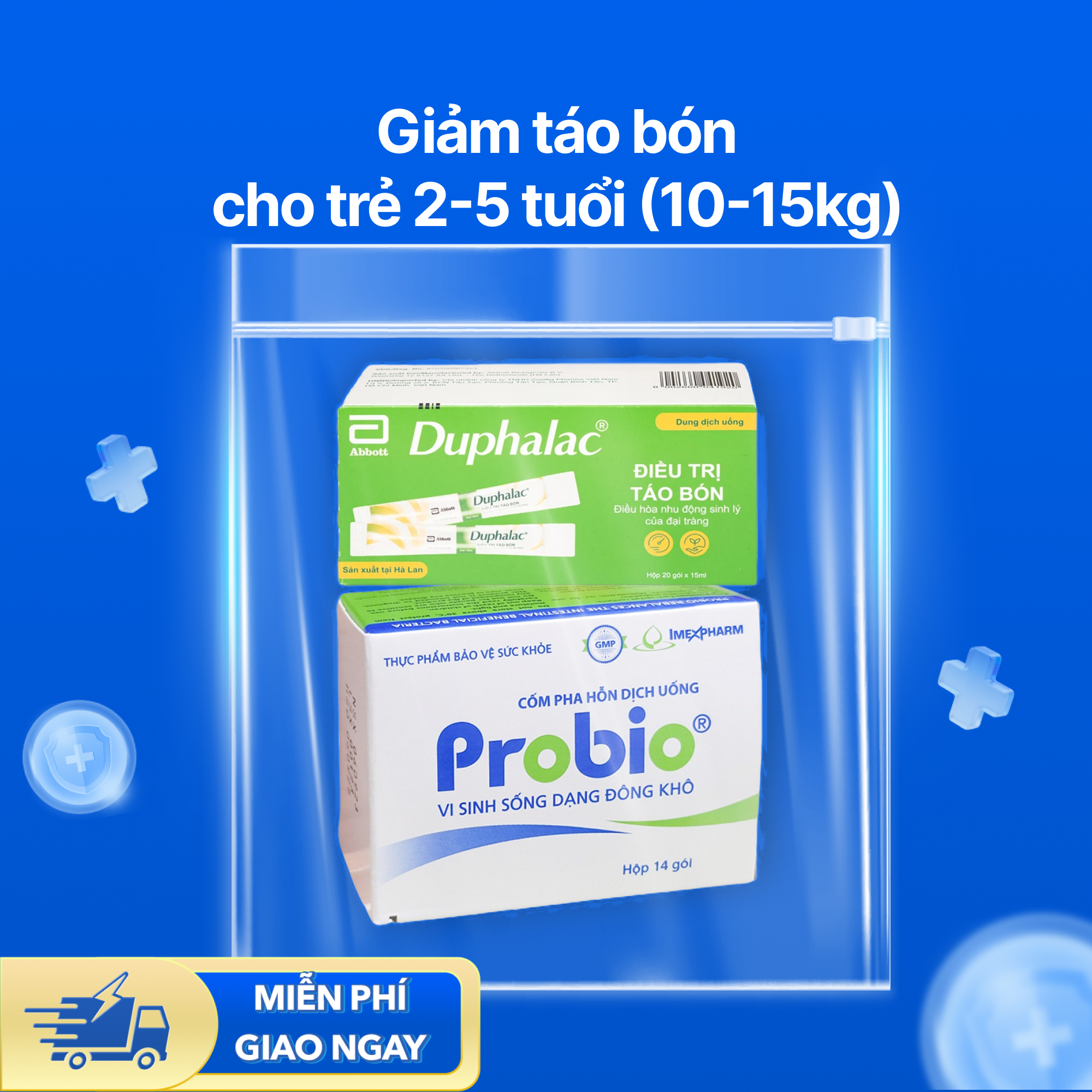 Nhóm sản phẩm giảm táo bón cho trẻ 2-5 tuổi (Cân nặng 10-15kg)
