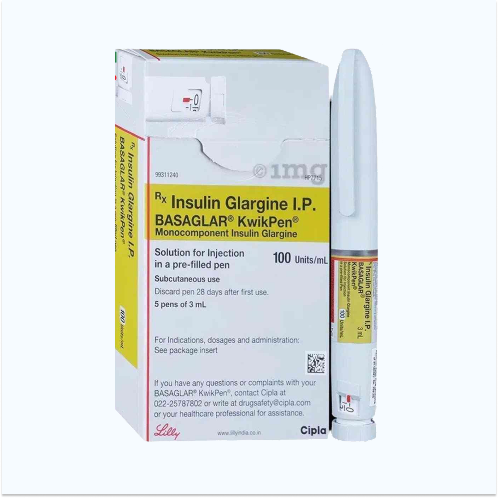 Thuốc Basaglar 300U/3ml điều trị đái tháo đường (Hộp 5 bút)