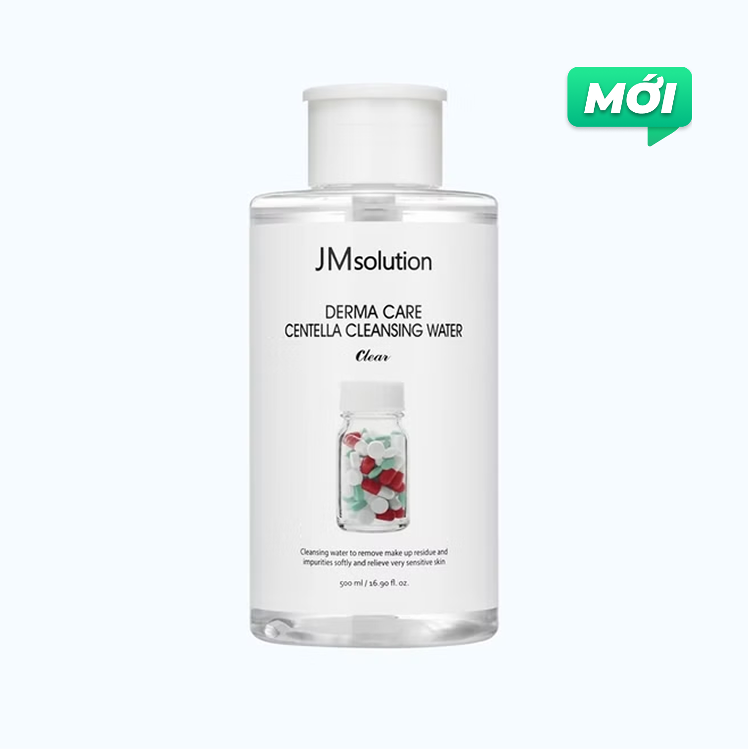 Nước tẩy trang - Jmsolution Derma Care Centella Cleansing Water Clear 500ml
