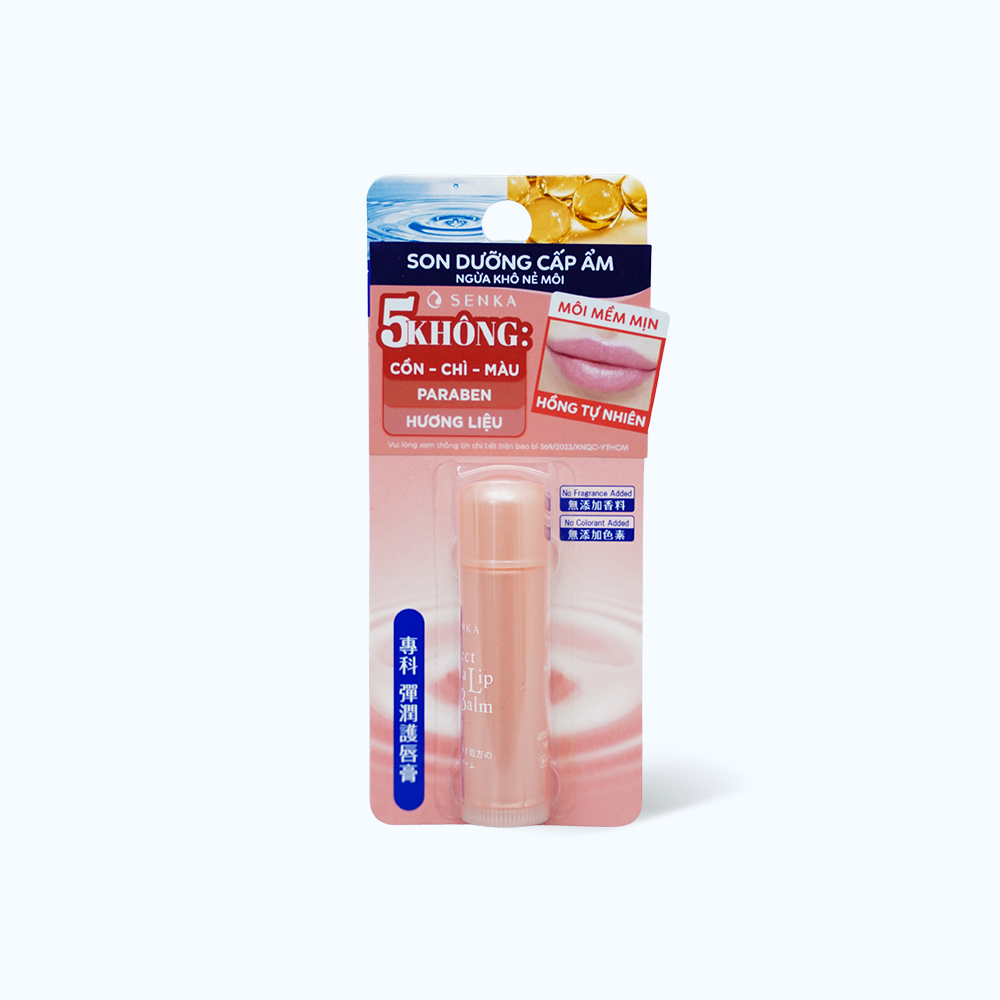 Son Dưỡng Môi Senka Perfect Aqua Lip Balm Giúp Cấp Ẩm 4.5g