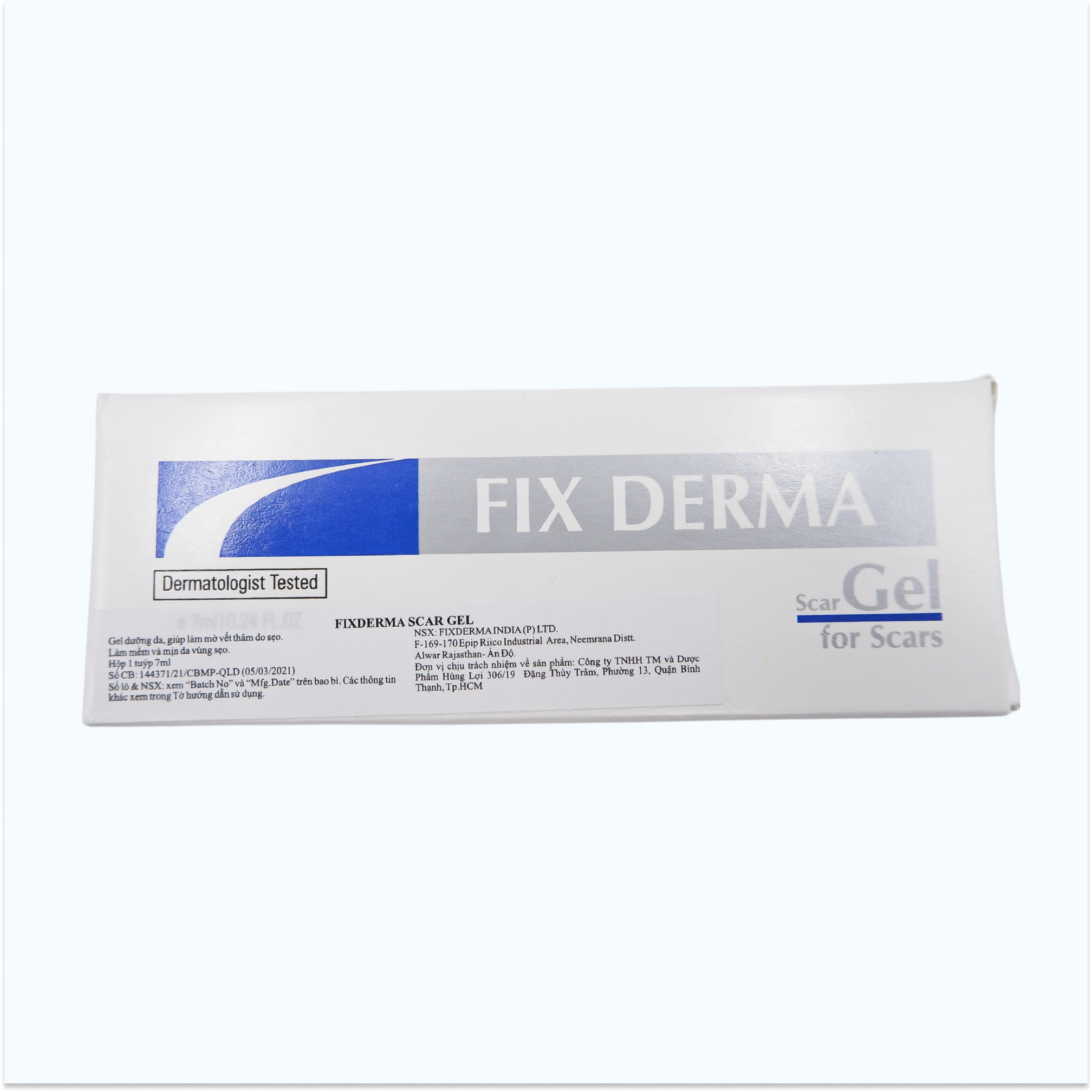 Gel Fixderma Scar giúp làm mờ sẹo thâm, mềm mịn da vùng sẹo (Tuýt 7ml)