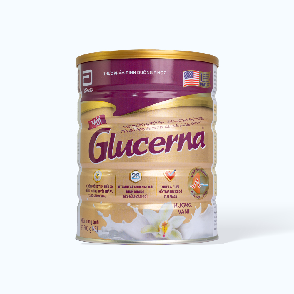 Sữa Bột Abbott Glucerna Vani 800/850G: Kiểm Soát Đường Huyết, Bổ Sung Dinh Dưỡng