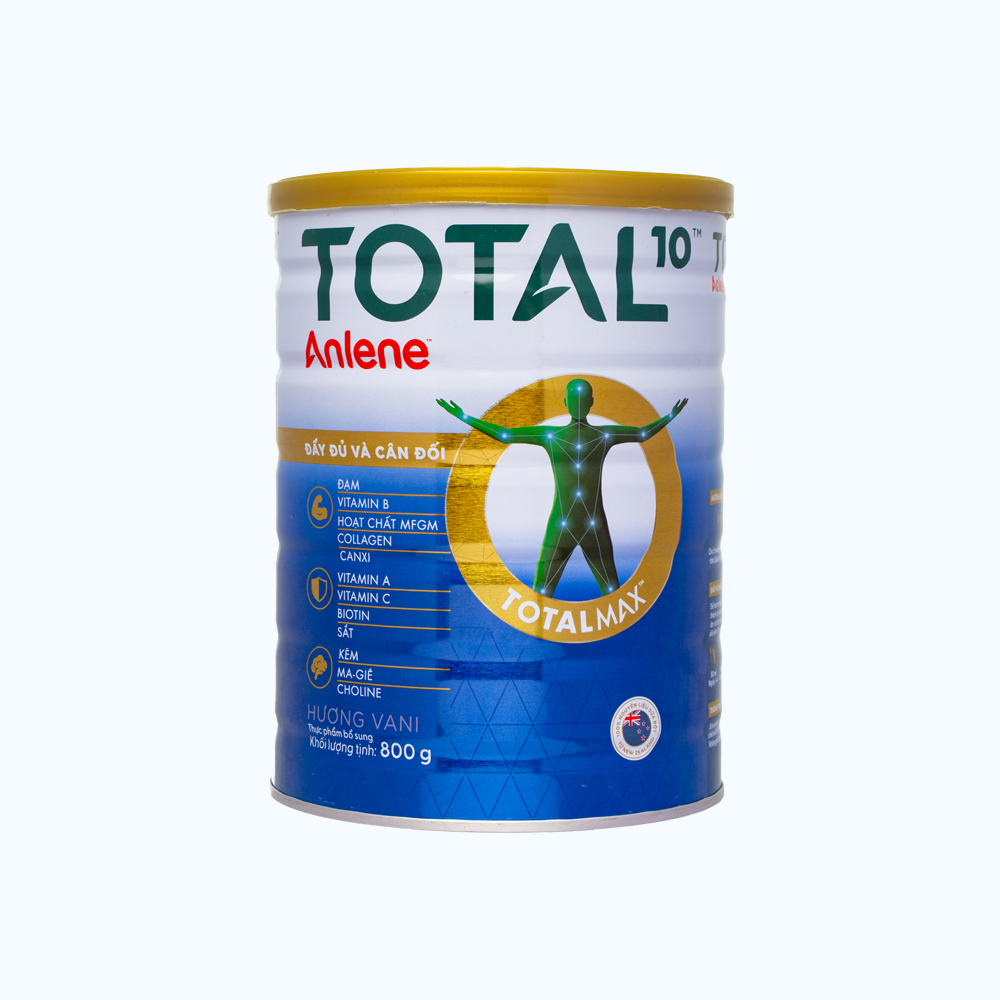 Sữa Anlene Total 10 bổ sung dưỡng chất cần thiết cho người trên 40 tuổi (800g)