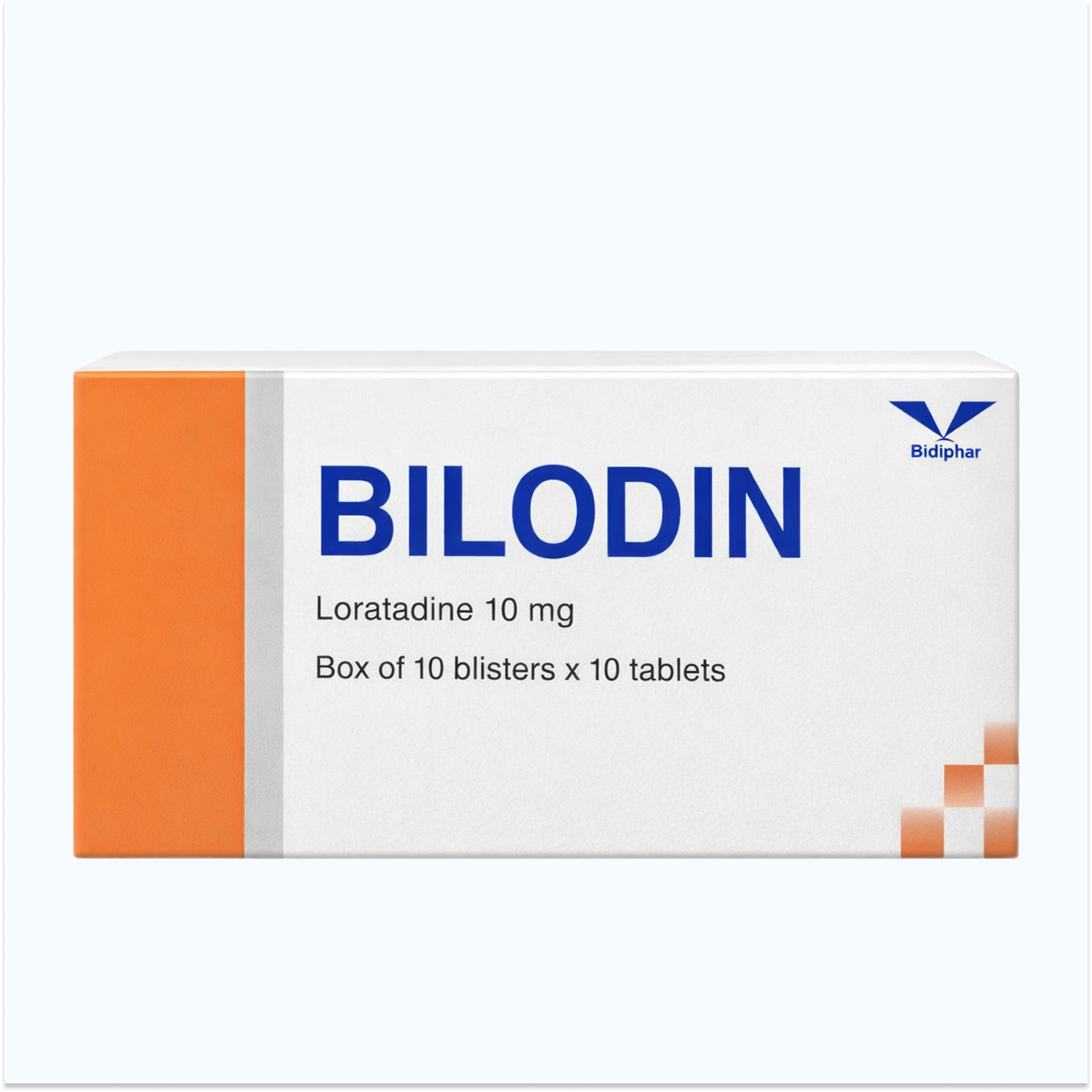 Thuốc Bilodin 10mg - Thuốc trị dị ứng, viêm mũi dị ứng (10 vỉ x 10 viên)
