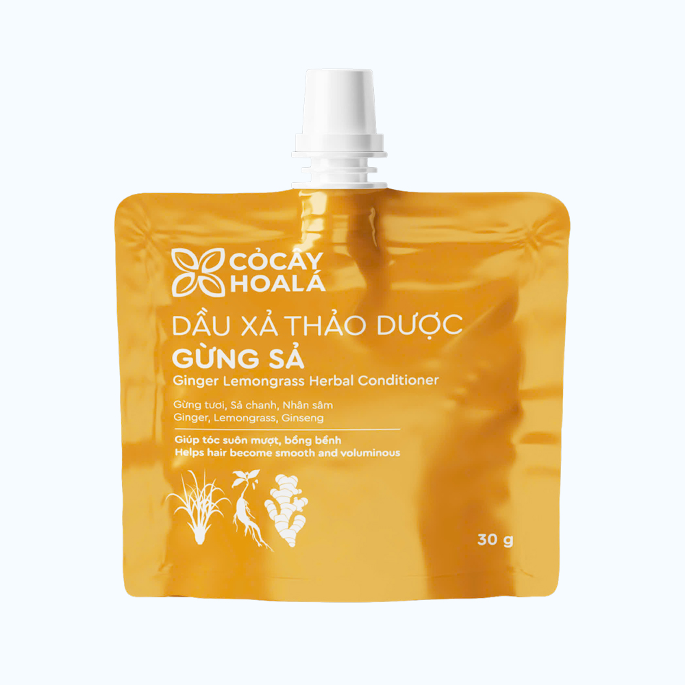 Dầu xả thảo dược gừng sả Cỏ Cây Hoa Lá hỗ trợ tóc phát triển chắc khỏe (Túi 30g)