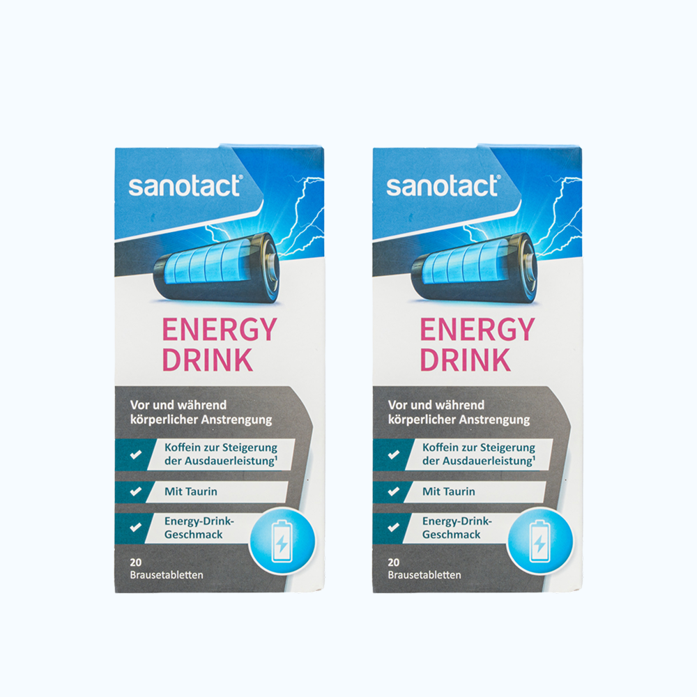 Combo 2 Sanotact Energy Drink bổ sung B6, B2, B12 tăng cường sức khỏe (Tuýp 20 viên)