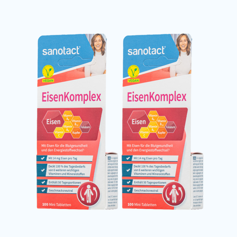 Combo 2 SANOTACT EISENKOMPLEX Bổ Sung Sắt (Hộp 100 viên)