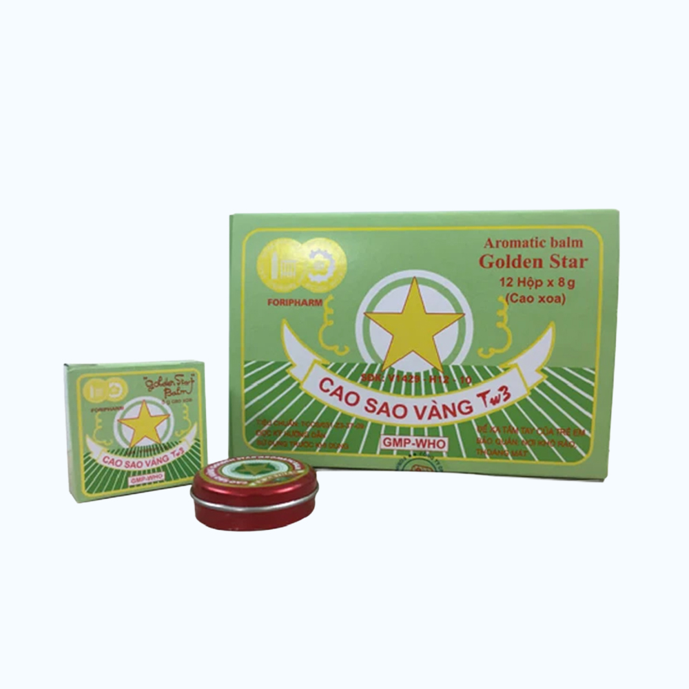 Cao Sao Vàng TW3 trị nhức đầu, sổ mũi, cảm cúm, muỗi và côn trùng đốt (8g)