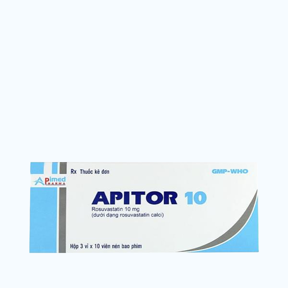 Apitor 10mg Apimed (Hộp 3 vĩ x 10 viên)