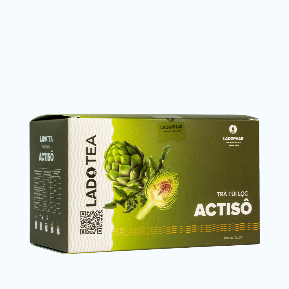 Lado Tea LADOPHAR Lado Tea Trà Túi Lọc Actiso (Hộp 20 túi lọc x 2g)