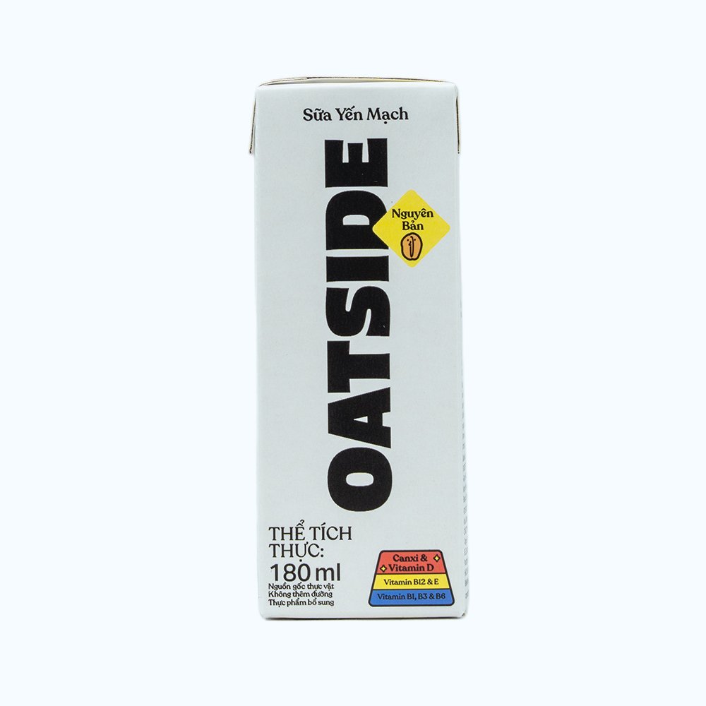 Sữa yến mạch Oatside thuần thực vật, không lactose (180ml)