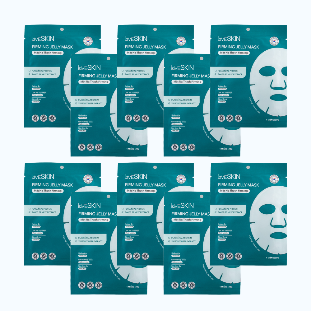 Combo 10 miếng LoveSkin Mặt Nạ Thạch Jelly Mask Firming 30g