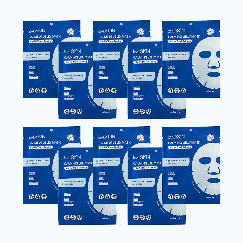 Combo 10 Gói LoveSkin Mặt Nạ Thạch Jelly Mask Calming 30g