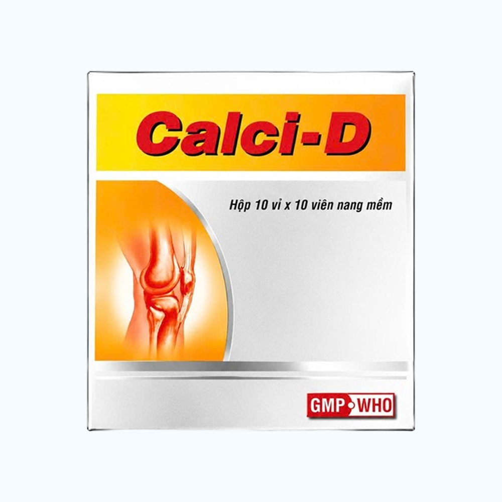 Thuốc Calci D 518mg/100IU cung cấp calci và D3 giúp xương chắc khỏe (10 vỉ x 10 viên)