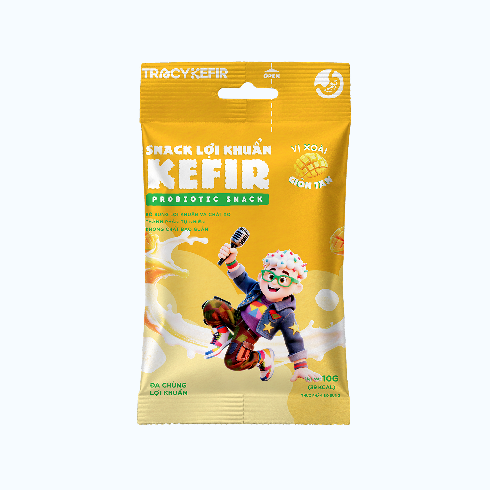 Snack lợi khuẩn Kefir vị xoài hỗ trợ tiêu hóa tiện lợi (10g)
