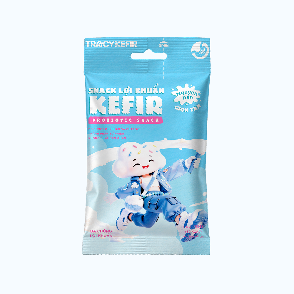 Snack lợi khuẩn Kefir vị nguyên bản hỗ trợ tiêu hóa (10g)