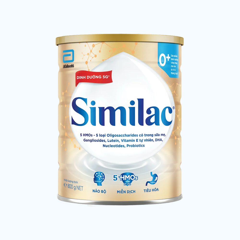 Sữa bột dinh dưỡng Similac 0+ cho trẻ 0-12 Tháng (Lon 800g)