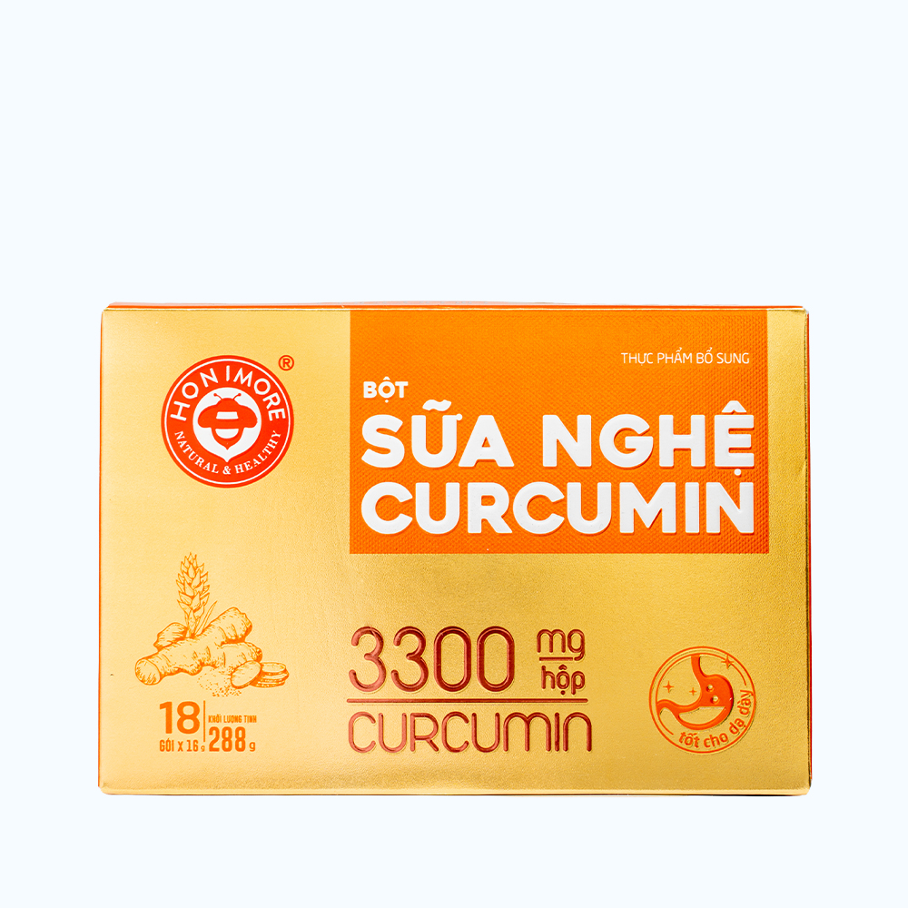 Sữa nghệ Curcumin Honimore (Hộp 18 Gói x 16G)