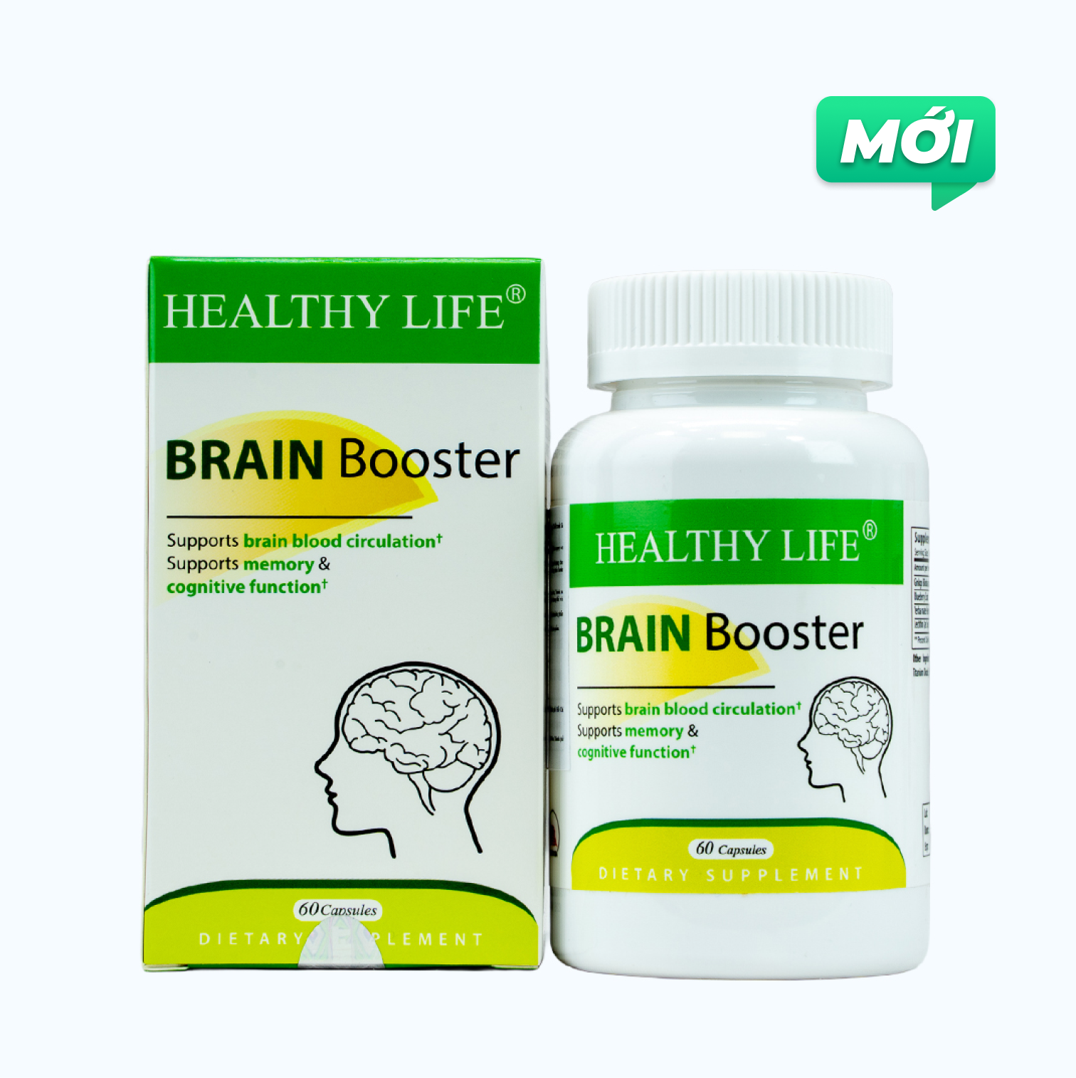 HEALTHY LIFE Brain Booster Hỗ Trợ Chức Năng Não (Hộp 60 viên)