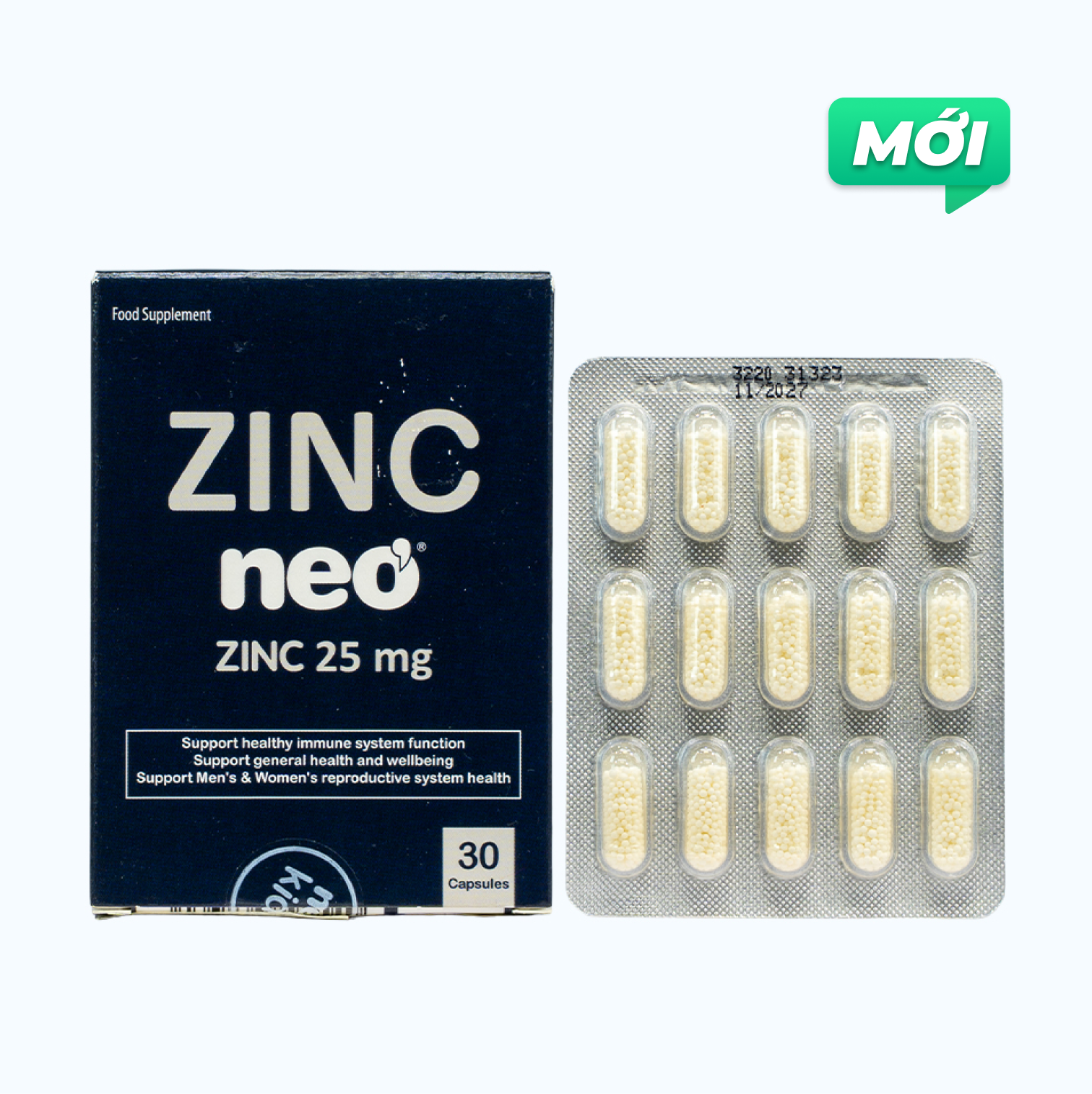 ZinC Neo® Bổ Sung Kẽm 25mg (Hộp 30 viên)