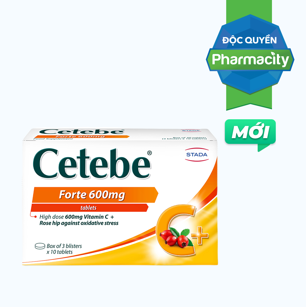 Cetebe Forte tăng cường sức đề kháng và hệ miễn dịch (Hộp 30 viên)