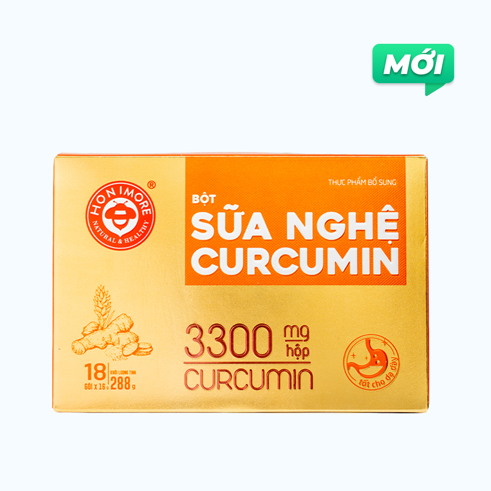 Sữa nghệ Curcumin Honimore (Hộp 18 Gói x 16G)
