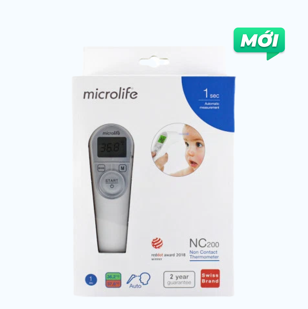 Nhiệt kế hồng ngoại Microlife NC200 đo trán tự động (hộp 1 cái)