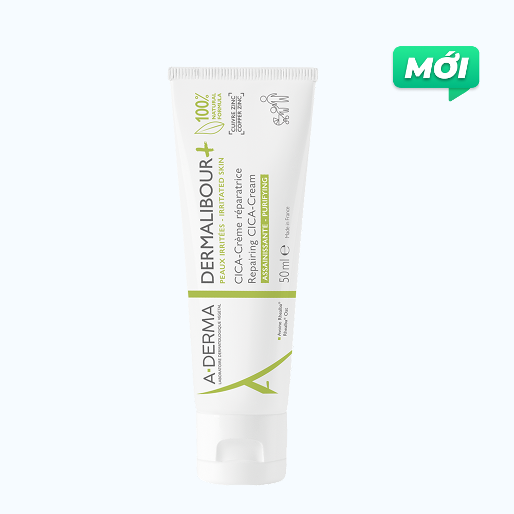 Kem dưỡng ẩm làm dịu da A-Derma Dermalibour+ Repairing Cica-Cream 50ML