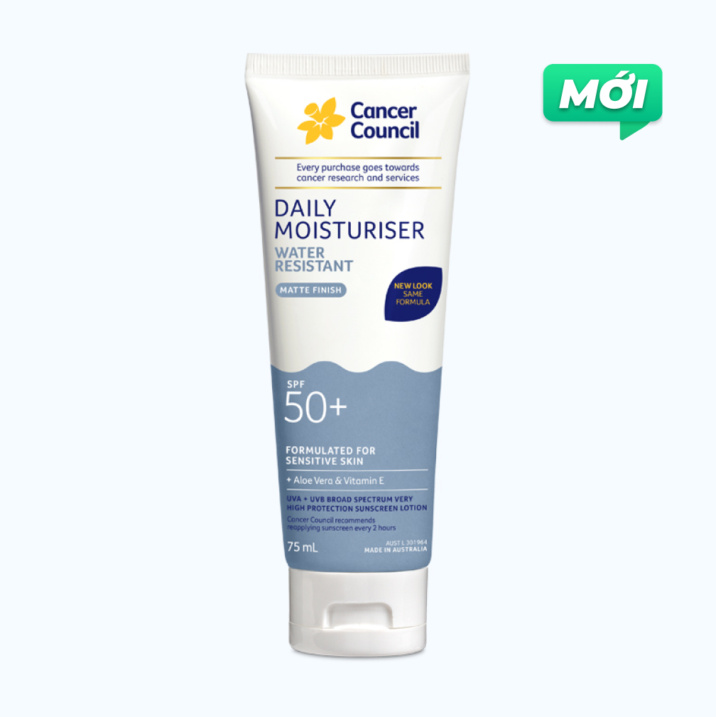 Kem Chống Nắng Cancer Council Daily Moisturiser Dưỡng Ẩm SPF50+ (Tuýp 75ml)