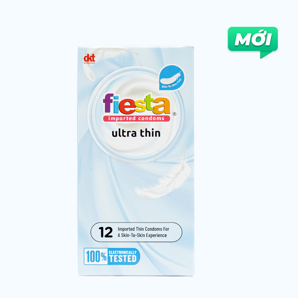 Bao Cao Su Siêu Mỏng Fiesta Ultra Thin Hộp 12 Cái