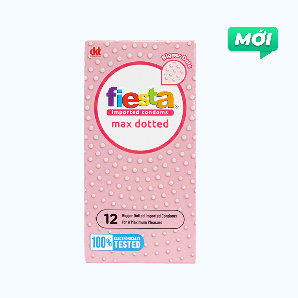 Fiesta Bao Cao Su Max Dotted Hộp 12 cái siêu gai nổi, khoái cảm cực đại