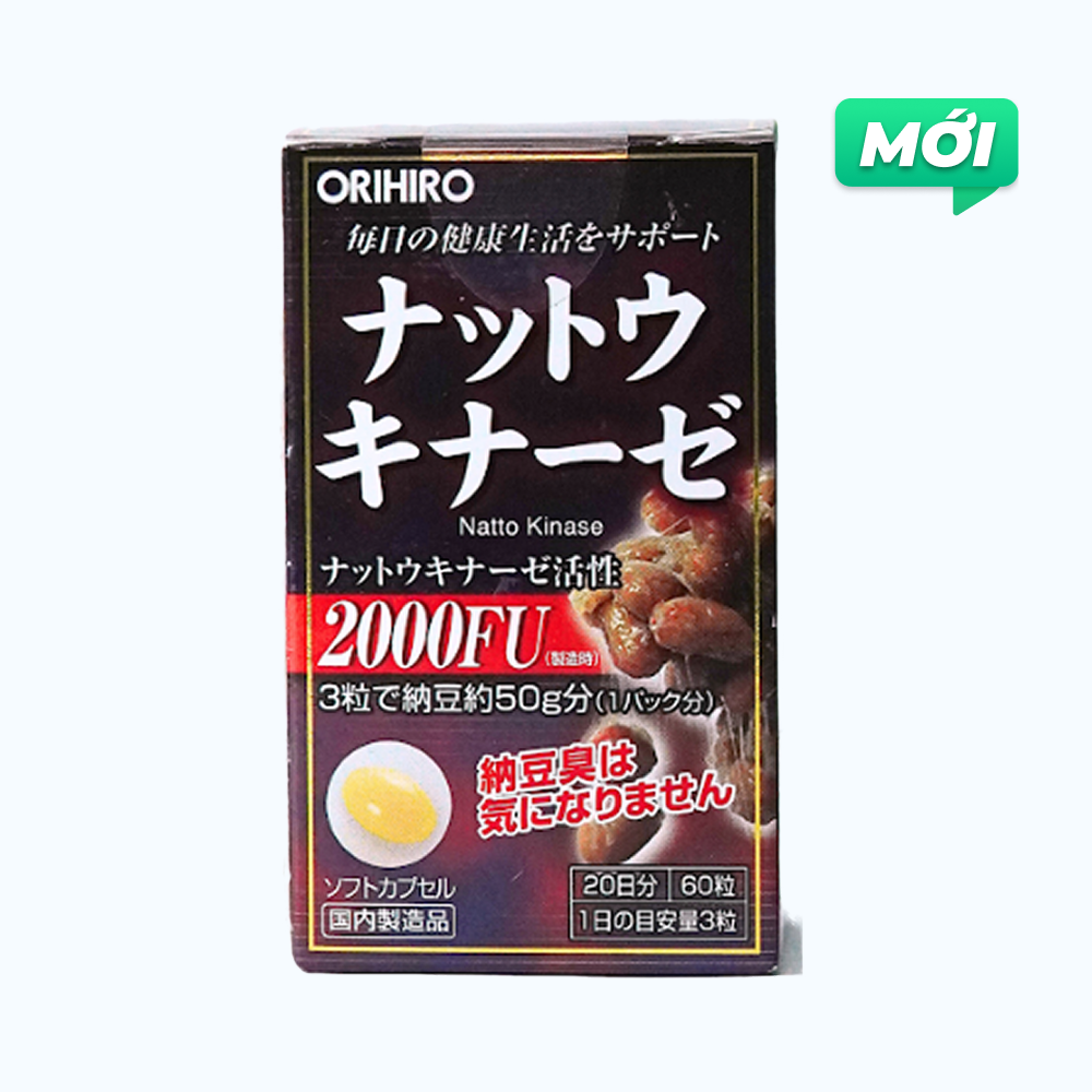 Viên uống Nattokinase giảm nguy cơ huyết khối, chống đột quỵ (60 viên)
