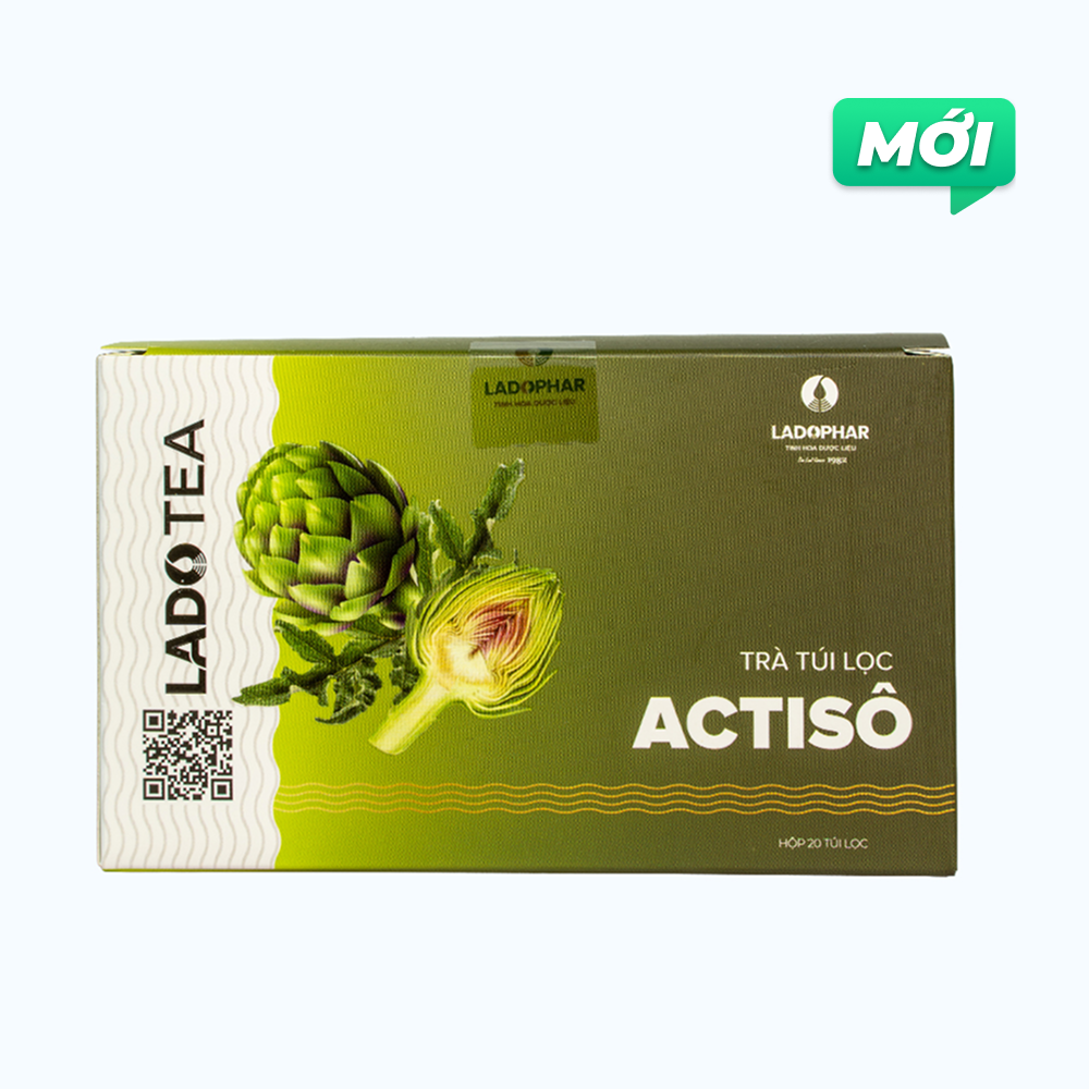 Trà Lado túi lọc Actiso tăng cường chức năng gan (Hộp 20 túi lọc x 2g)