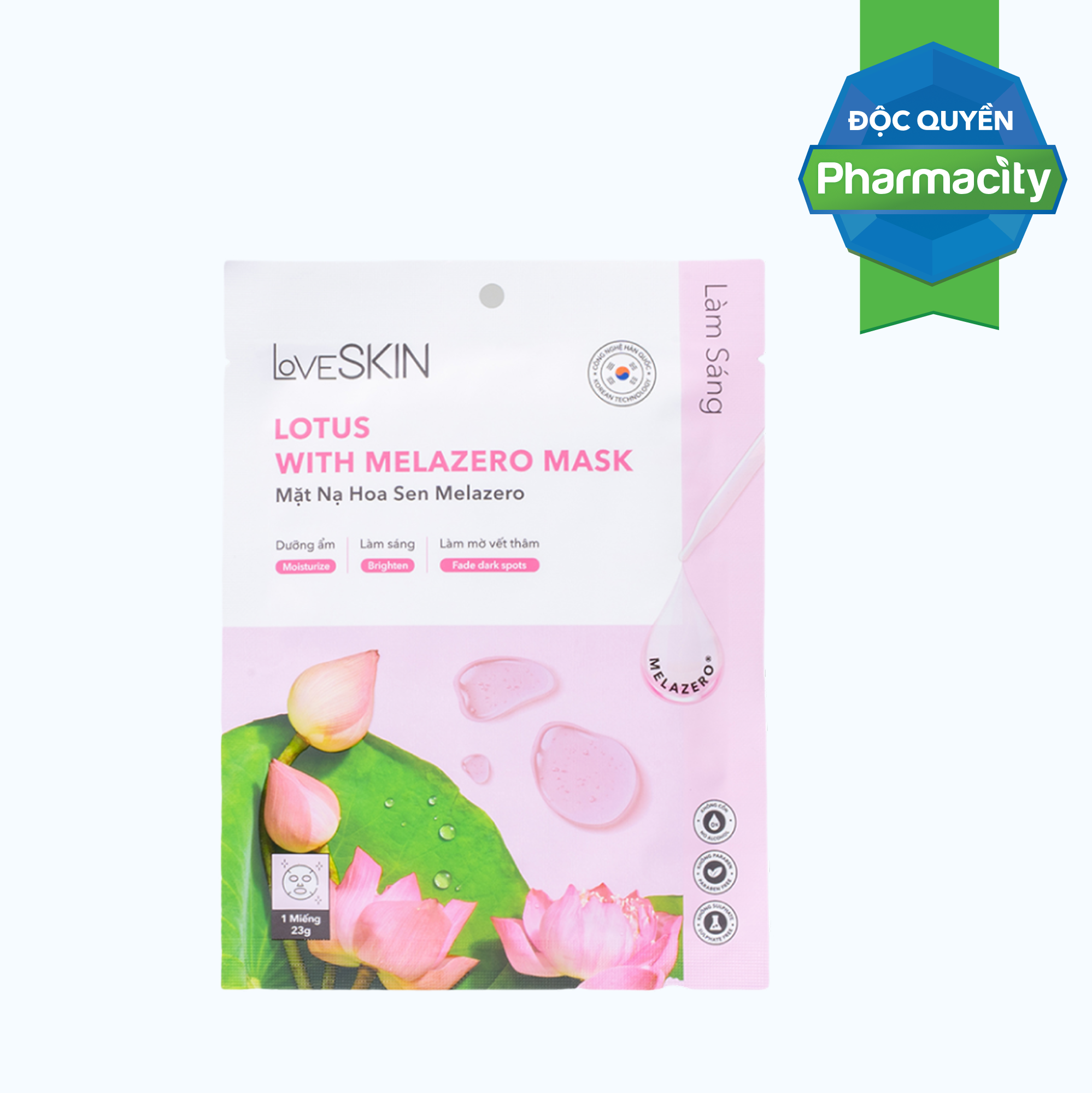 LoveSkin Hoa Sen Melazero dưỡng sáng, mờ thâm nám (gói 23g)